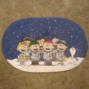 Charlie Brown Peanuts Gang Carolers Multicolor Character Rug